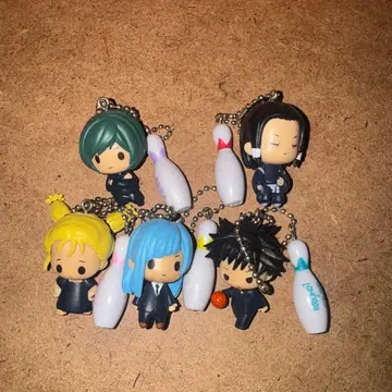 주술회전 키링 5개 세트 라운드 원