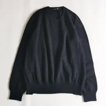 [ 새상품급 ] 드로어 14G 캐시미어 100% 크루넥 니트 블랙