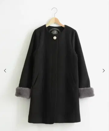 [새상품급] MAJESTIC LEGON 노카라 코트 블랙