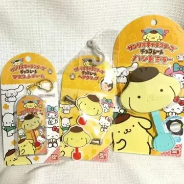 [ 폼폼푸딩 ] 초콜릿 모티브 3점 거울 헤어 클립 참