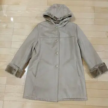 MELROSE 코트 베이지 인조 모피