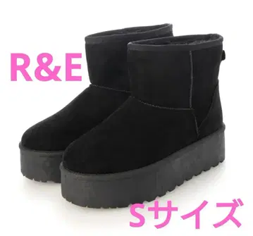 R&E 통굽 어그 부츠 블랙 S 사이즈