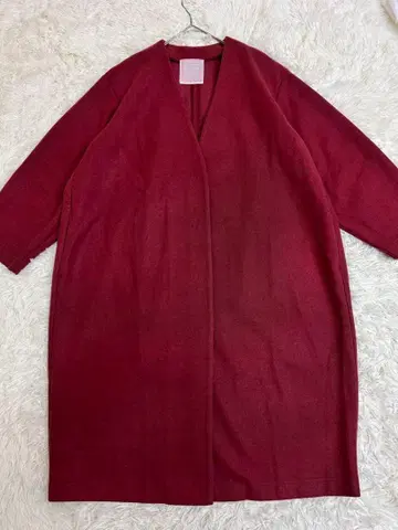 BEARDSLEY 노카라 코트 로즈 핑크 루즈핏 2