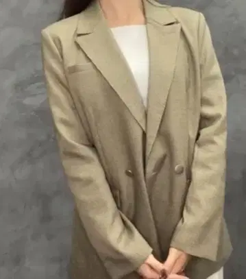 아뉴앙스 베이직 더블 자켓 매장 한정판 체크 1 미사용 새상품