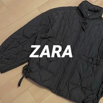 ZARA 블랙 퀼팅 자켓 숏 기장