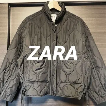 ZARA 블랙 퀼팅 자켓 숏 기장