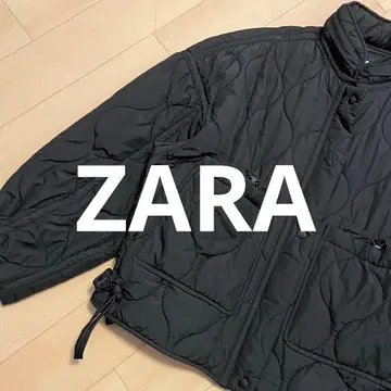 ZARA 충전솜 퀼팅 자켓 퍼프 자켓 블랙