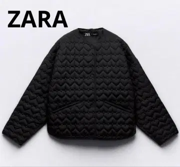 [ 새상품급 ] zara 자라 하트 퀼팅 자켓 블랙 S 인기