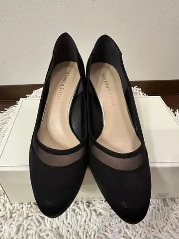 블랙 메쉬 하이힐 5cm 힐