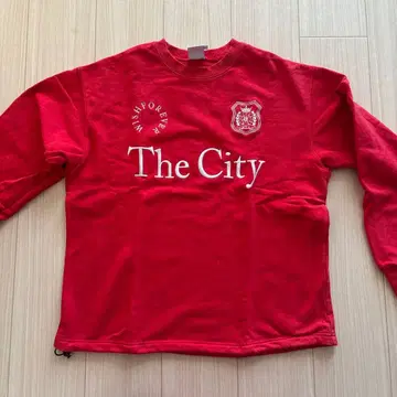 WISHFOREVER The City 빨간색 맨투맨