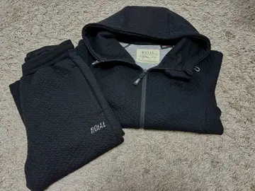 ROIAL 블랙 후드 부착 셋업 S