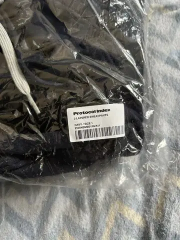 3 LAYERED SWEATPANTS NAVY S 사이즈