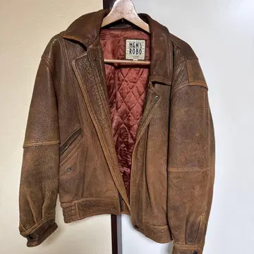 MENS ROBO 가죽 라이더 자켓
