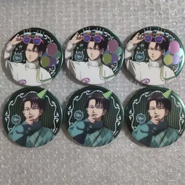 진격의 거인 이케프리 레스토랑 메탈 캔뱃지 리바이 6개