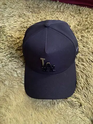 LA 로고 블랙 야구 모자