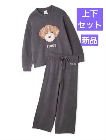 [ 새상품 ] 젤라또피케 메렝게도그 패턴 풀오버 & 롱 팬츠 비글 패턴