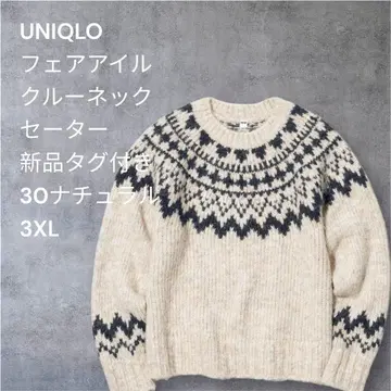 UNIQLO 페어아일 크루넥 스웨터 택 포함 새상품 3XL