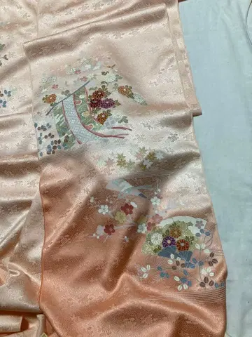 순수 실크 옷감 부채