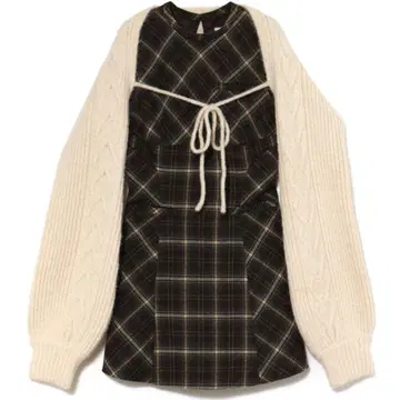 andmary Mimi check set mini dress