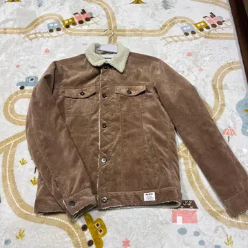 NANO UNIVERSE 코듀로이 자켓 보아 카라 부착