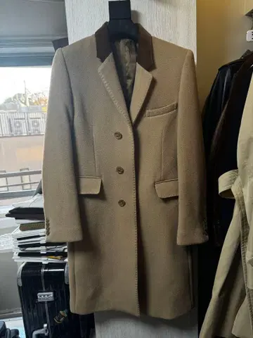 캐시미어 울 베이지 체스터 코트 46