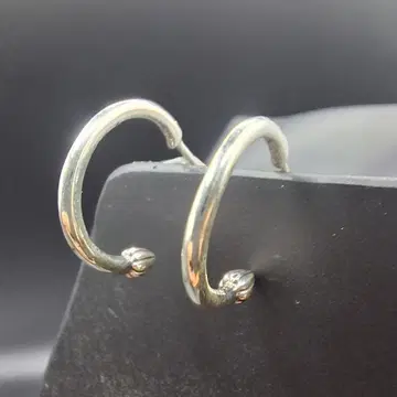 실버 후프 귀걸이