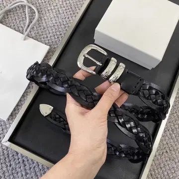 BRUNELLO CUCINELLI LEATHER 가죽 벨트 레이스업