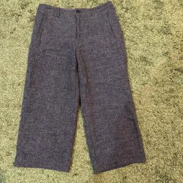 MARGARET HOWELL 그레이 와이드 팬츠 7부 기장 사이즈 II