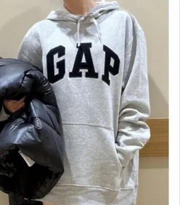 GAP 후드티 아치 로고 후드티 그레이 XL