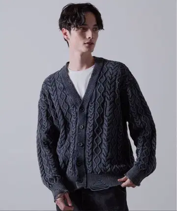 CLEL 하이 빈티지 디자인 데미지 가디건 (네이비/M)