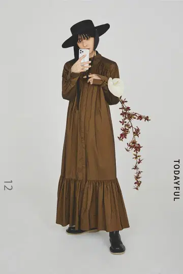 [ TODAYFUL ] 셔츠 티어드 원피스 38 나일론