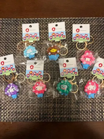 산리오 미야쿠미야쿠 파스텔 컬러 키링 7종 컴플리트
