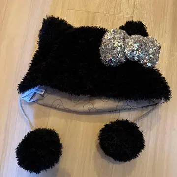 유니버셜 키티 모자 블랙