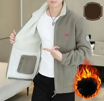 남성용 자켓 플리스 아웃도어 캠핑 방한 보온