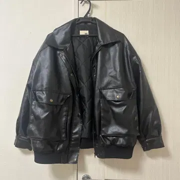 블랙 가죽 자켓