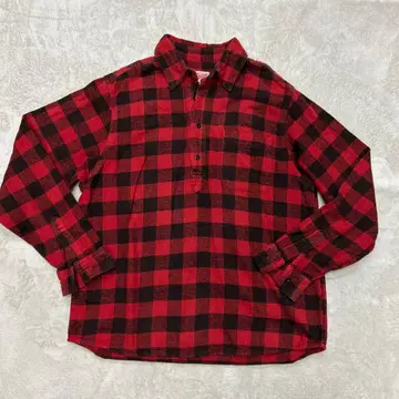 Houston Medium 레드/블랙 체크 플란넬 셔츠