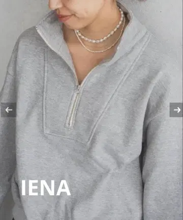 LIEN 하프 지퍼 맨투맨