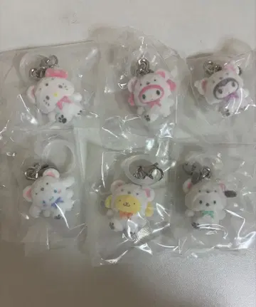 산리오 가챠 메지루시 액세서리 포근포근 스노우 컴플리트