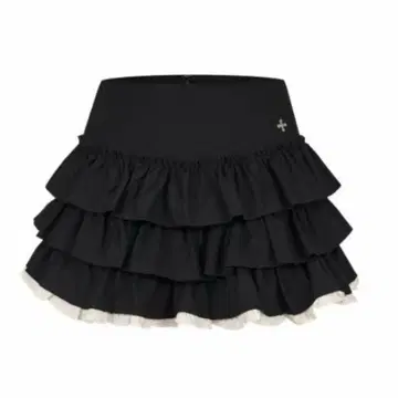 andwang Charm frill culotte mini skirt