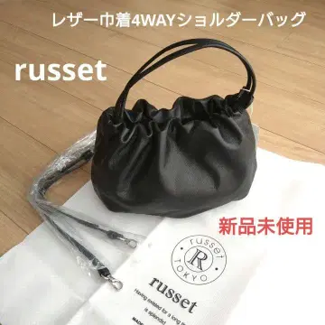 [ 미사용 새상품 ] russet 가죽 4way 복조리 숄더백 블랙