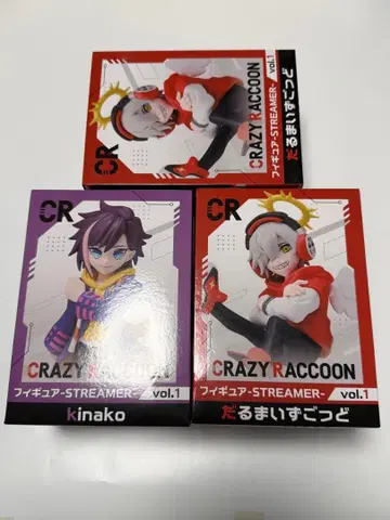 CRAZY RACCOON 피규어 세트 달마 이즈갓 & kinako