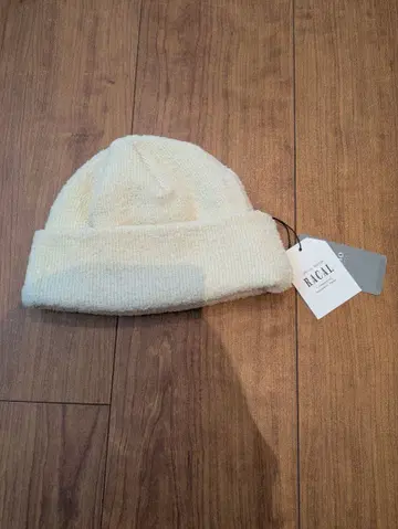RACAL 화이트 니트 모자 미사용 새상품
