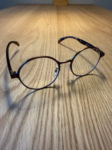 브라운 라운드 안경 토토이즈 패턴 패션 안경