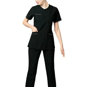 MARY QUANT 블랙 스트레치 자켓과 팬츠 세트