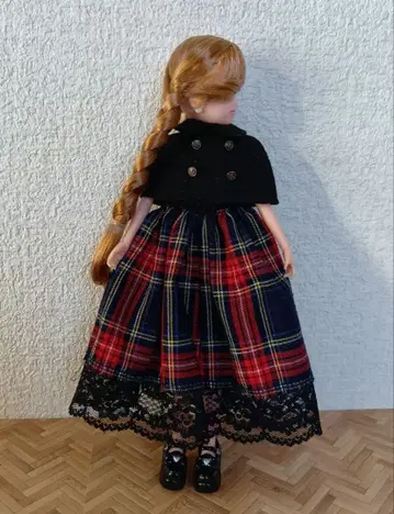 22cm 인형 옷 갈아입기 의류 드레스와 케이프 코트 2세트