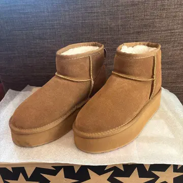 EMU Australia 카멜 통굽 어그 부츠 / 23cm