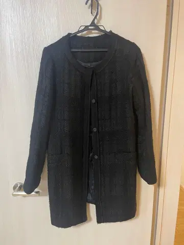 블랙 롱 코트 L 사이즈