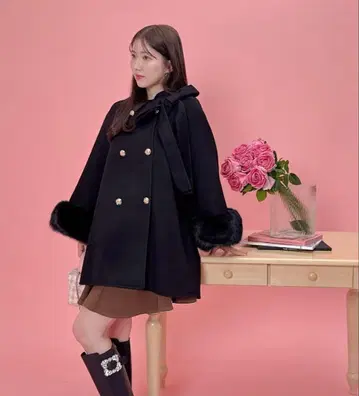 새상품 MAISON MARBLE 퍼 울 코트