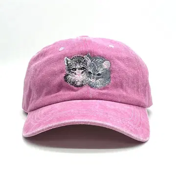 새상품 오리지널 자수 베이스볼 캡 새끼 고양이 고양이 동물 애니멀