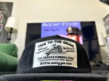 USA TAKE TO THE GRAVE TATTOO 코듀로이 캡 블랙